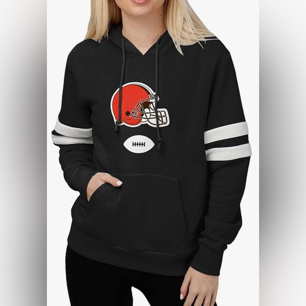 Cleveland Browns NFL Team‎ Apparel football Hoodie Pullover Black women’s medium